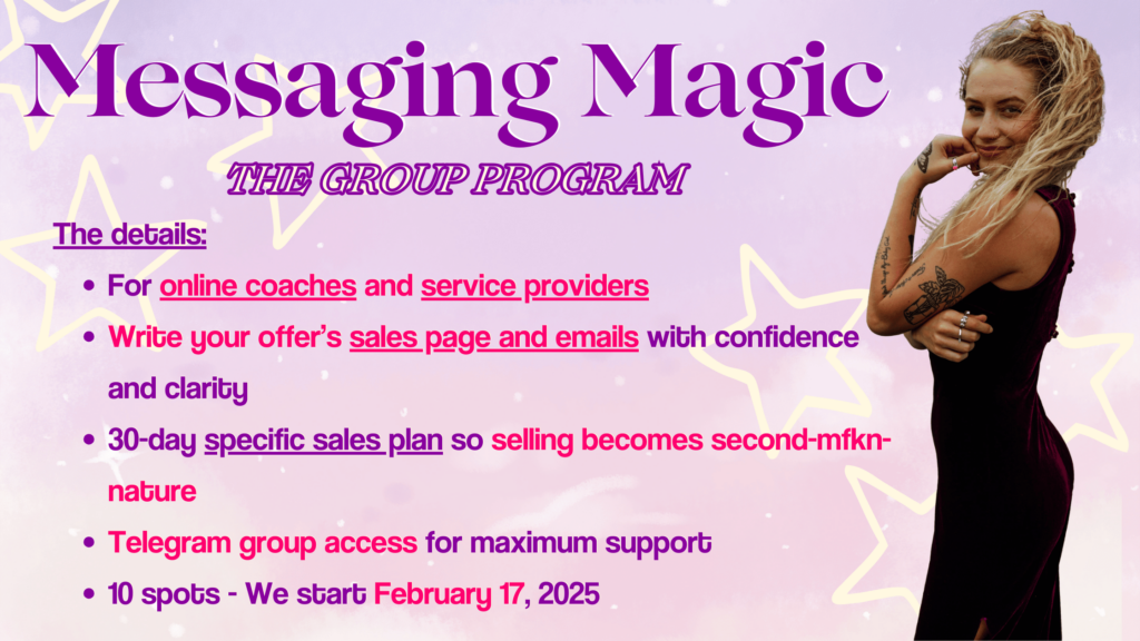 Messaging Magic, group copywriting program