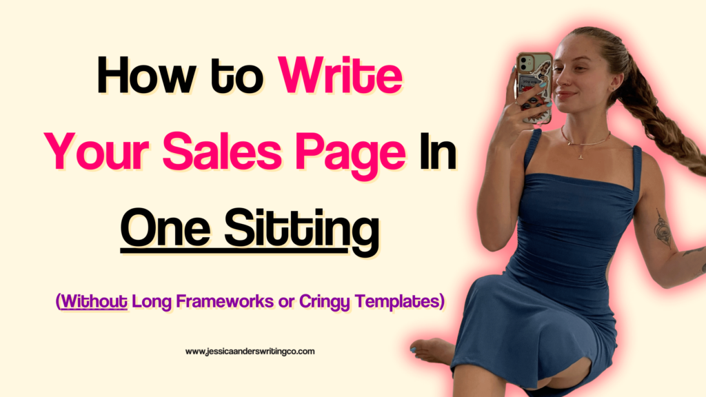 Write your sales page in one sitting without templates