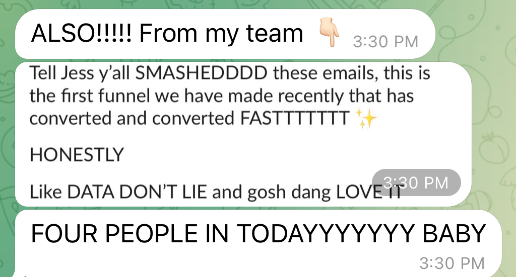 email copywriting testimonial